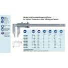 Tesa 00510651 Vernier caliper 0-600mm Res .02mm with rounded measuring faces for internal dimensions (with Fine adjust)