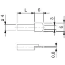 TESA 02660068 Probe Inserts with a Flat Rectangular Face, length 25mm, Ø 4 mm Mounting Shaft for FMS Probes