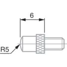 TESA 03510101 Spherical Measuring Insert, R = 5 mm, L = 6 mm, Steel