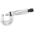 Starrett T232XRL Outside Micrometer features a ratchet stop, lock nut, and carbide face. range 0-1/2", .0001" Grad,