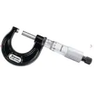 Starrett V436.1MXRL-25 Outside Micrometer  range 0-25mm features ratchet stop, lock nut, and carbide face. 0.001mm Grad, Lock Nut, Carbide Faces.