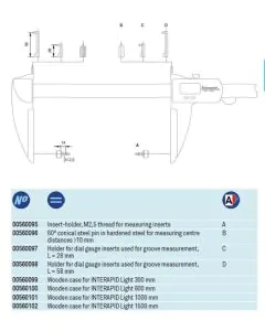Tesa 00560096 60 degree conical steel pin in hardened steel ideal for centre to centre distance >10mm