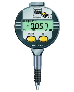 Tesa Digico 12 01930135 High Precision  IP65 digital plunger clock 12.5mm travel with bellows protection .001mm resolution