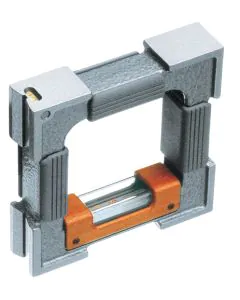 TESA 05331201 Precision Spirit Levels with 4 Measuring Face, 0.05 mm Analogue Scale Interval, 100 mm Height, 100 mm Width, 32 mm Length