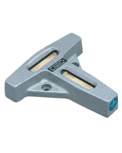 TESA 05331550 Crossed Spirit Levels – T Shaped Level, 2 vials; 0,1 mm/m, 80 x 65 mm