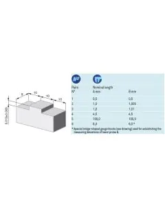 Tesa Gauge Blocks for the Calibration of Comparators UPC and UPD S59110152 set of 11 pieces with PTB cert Uncert ±.000015mm